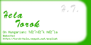 hela torok business card